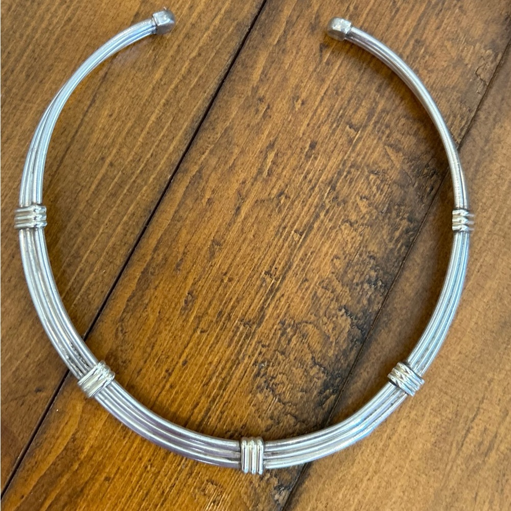Vintage 950 Silver Choker Necklace - Picture 6 of 10